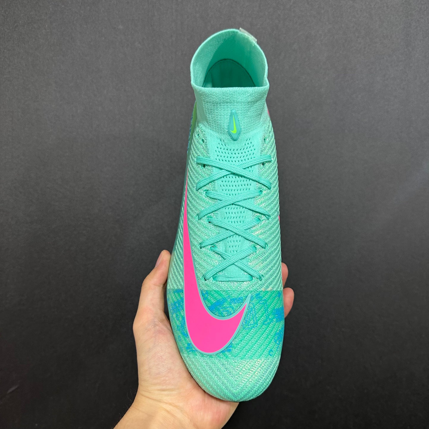 MERCURIAL SUPERFLY FG GREEN/AQUA/PINK