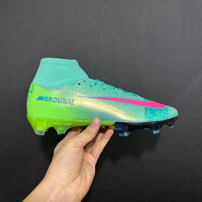 MERCURIAL SUPERFLY FG GREEN/AQUA/PINK